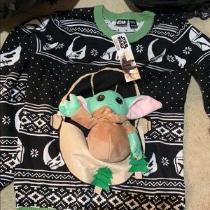 Women’s state wars sweater with stuffed animal